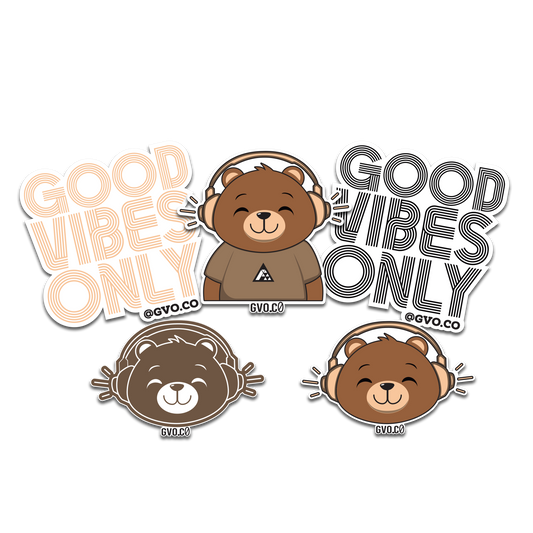 GVO 5-Pack Vinyl Decal Stickers